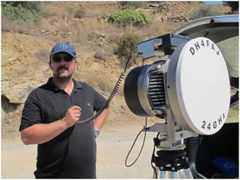 EA3/DH4FAJ amb seu equip de 24GHz en JN12PF foto de EA3DKT