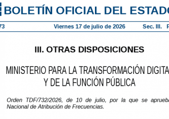 Darrera Hora! Quadre Nacional d’Atribució de Freqüències (CNAF 2026).